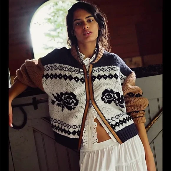 Free people lucky sweater bomber cardigan - Picture 1 of 6
